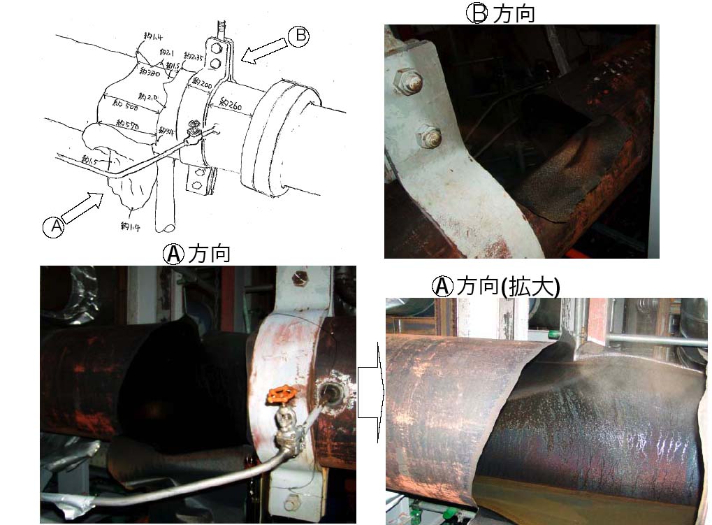 Image - Photos of the ruptured pipe from different angles