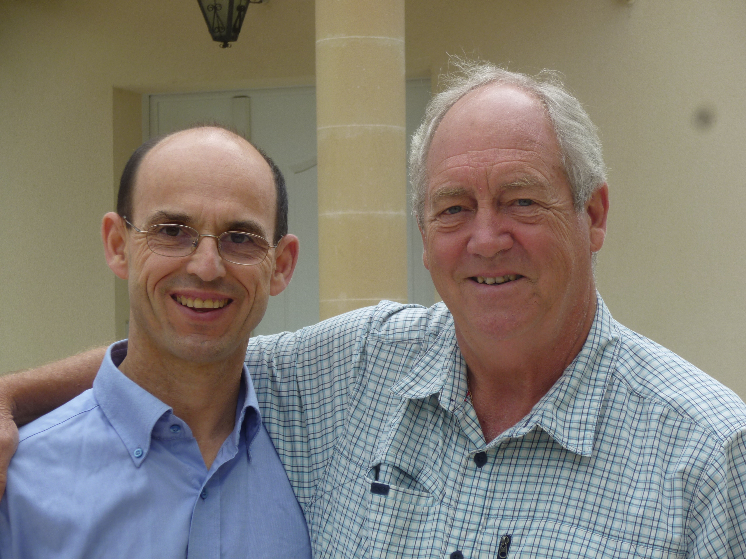 Patrick Moore and Bruno
              Comby in Houilles at EFN headquarters